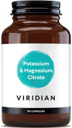 Viridian - Potassium & Magnesium Citrate - 90 Caps | Blood Pressure & Muscle Function Support | High Absorption Mineral Formula | Vegan Friendly | Nutritionist Formulated