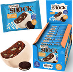 FitnesSHOCK Protein Brownie White Chocolate, No Added Sugar, 15%/7,5g Protein, 233kcal, Pre/Post Workout Snack - No Palm Oil, Filling dietary fibre, Soft Texture, 10x50g - Cookie cream flavour FitnesSHOCK Protein Brownie White Chocolate, No Added Sugar, 15%/7,5g Protein, 233kcal, Pre/Post Workout Snack - No Palm Oil, Filling dietary fibre, Soft Texture, 10x50g - Cookie cream flavour