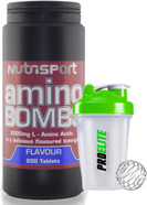 Nutrisport Flavoured Chewable Amino Bombs 200 Tablets + Shaker (Strawberry) Nutrisport Flavoured Chewable Amino Bombs 200 Tablets + Shaker (Strawberry)