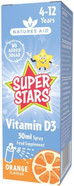 Natures Aid Super Stars Vitamin C for Kids  Supports Immune System, Energy & Growth  No Added Sugar, Vegan & Tooth Friendly  Natural Cherry Flavour For Children 4-12 Years Old - 60 Chewable Tablets
