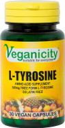 Veganicity L-Tyrosine 500mg : Amino Acid Supplement - 30 Vegan Capsules,in a Planet-Friendly 99% Recycled Pot Veganicity L-Tyrosine 500mg : Amino Acid Supplement - 30 Vegan Capsules,in a Planet-Friendly 99% Recycled Pot