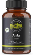 Biotiva Amla Bio 150 Capsules - 500mg - Phyllanthus emblica - Indian Gooseberry - Myrobalan Tree - amla Tree - Without Filler - from Controlled Organic Cultivation Biotiva Amla Bio 150 Capsules - 500mg - Phyllanthus emblica - Indian Gooseberry - Myrobalan Tree - amla Tree - Without Filler - from Controlled Organic Cultivation