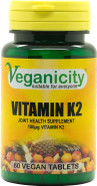 Veganicity Vitamin K2 (MK-7) 100µg : Bone & Circulation Health Supplement : 60 Tablets, in a Planet-Friendly 99% Recycled Pot