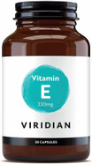 Viridian Natural Vitamin E 400IU, 30 Vegetarian Capsules