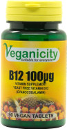 Veganicity Vitamin B12 100µg : Vitamin B12 Supplement : 90 Tablets, in a Planet-Friendly 99% Recycled Pot Veganicity Vitamin B12 100µg : Vitamin B12 Supplement : 90 Tablets, in a Planet-Friendly 99% Recycled Pot