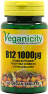 Veganicity B12 1000µg : High Strength Vitamin B12 Supplement : 90 Tablets, in a Planet-Friendly 99% Recycled Pot Veganicity B12 1000µg : High Strength Vitamin B12 Supplement : 90 Tablets, in a Planet-Friendly 99% Recycled Pot