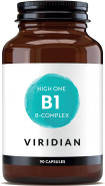 Viridian - High One B1 B-Complex - 90 Caps | Heart & Nervous System Support | Reduces Tiredness & Fatigue | Complete B-Vitamin Formula | 100% Active Ingredients | Expertly Formulated Viridian - High One B1 B-Complex - 90 Caps | Heart & Nervous System Support | Reduces Tiredness & Fatigue | Complete B-Vitamin Formula | 100% Active Ingredients | Expertly Formulated