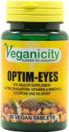 Veganicity Optim-Eyes : Vision and Eye Health : 30 Tablets, in a Planet-Friendly 99% Recycled Pot Veganicity Optim-Eyes : Vision and Eye Health : 30 Tablets, in a Planet-Friendly 99% Recycled Pot