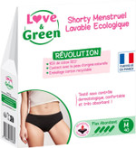 Love & Green LG Ecological Washable Menstrual Shorty Size M Abundant Flow Black Love & Green LG Ecological Washable Menstrual Shorty Size M Abundant Flow Black