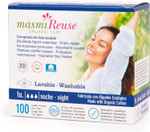 Masmi Washable Reusable Cloth Menstrual Night Pad. Equivalent to 3 tampons, up 100 Washes. Made with GOTS Certified Organic Cotton (Global Textile Standard), Purple Masmi Washable Reusable Cloth Menstrual Night Pad. Equivalent to 3 tampons, up 100 Washes. Made with GOTS Certified Organic Cotton (Global Textile Standard), Purple