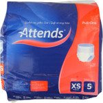Attends Pull-Ons - 5 Extra Small - Pack Size: 84 (21X4)