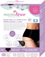 Organic Incontinence Maxi Briefs | Washable | Up to 100 x Reusable | Black | Masmi Reuse (L = 102-110 cm Hip Circumference) Organic Incontinence Maxi Briefs | Washable | Up to 100 x Reusable | Black | Masmi Reuse (L = 102-110 cm Hip Circumference)