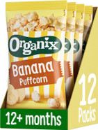 Organix Banana Puffcorn Organic Finger Food Toddler Snack 12+ Months Multipack, 4 x 10 g Bags Per Pack (3 Packs Total) Organix Banana Puffcorn Organic Finger Food Toddler Snack 12+ Months Multipack, 4 x 10 g Bags Per Pack (3 Packs Total)
