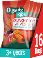 Organix KIDS Tangy Tomato Crunchy Waves Snack 3+ years Multipack, 4 x 14 g Bags Per Pack (4 Packs Total) Organix KIDS Tangy Tomato Crunchy Waves Snack 3+ years Multipack, 4 x 14 g Bags Per Pack (4 Packs Total)
