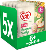 Cow & Gate Fruity Wholegrain Porridge Baby Food Cereal, 6+ Months, 125g (Pack of 5) Cow & Gate Fruity Wholegrain Porridge Baby Food Cereal, 6+ Months, 125g (Pack of 5)