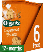 Organix Gingerbread Biscuits, Organic Toddler Snack, 12+ Months, 135 g Box (Pack of 6) Organix Gingerbread Biscuits, Organic Toddler Snack, 12+ Months, 135 g Box (Pack of 6)
