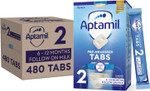 Aptamil 2 Follow On Baby Milk Formula Pre-Measured Tabs, 6-12 Months, 120 Tabs (Pack of 4) - 1 tab = 1 scoop (24g) Aptamil 2 Follow On Baby Milk Formula Pre-Measured Tabs, 6-12 Months, 120 Tabs (Pack of 4) - 1 tab = 1 scoop (24g)
