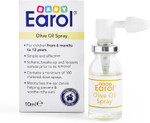 Baby Earol Olive Oil Ear Spray, for Babies and Children from 6 Months, for Excessive Ear Wax, Reduce Need for Syringing or Microsuction, 10ml Metered Dose Spray Baby Earol Olive Oil Ear Spray, for Babies and Children from 6 Months, for Excessive Ear Wax, Reduce Need for Syringing or Microsuction, 10ml Metered Dose Spray