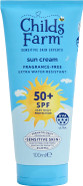 Childs Farm Kids & Baby Sun Cream SPF 50+ | UVA & UVB Very High Protection | Extra Water Resistant | Fragrance Free | Suitable for Dry, Sensitive Skin, 100ml Childs Farm Kids & Baby Sun Cream SPF 50+ | UVA & UVB Very High Protection | Extra Water Resistant | Fragrance Free | Suitable for Dry, Sensitive Skin, 100ml