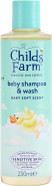 Childs Farm Baby Shampoo & Body Wash, Baby Soft Scent, Tear-free | Gently Cleanses & Soothes | Suitable for Newborns with Dry, Sensitive Skin, 250ml Childs Farm Baby Shampoo & Body Wash, Baby Soft Scent, Tear-free | Gently Cleanses & Soothes | Suitable for Newborns with Dry, Sensitive Skin, 250ml