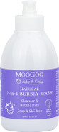 MooGoo 2-in-1 Bubbly Wash - Natural Baby Cleanser & Bubble Bath, Baby Body Wash & Shampoo, Soap, SLS, Fragrance-Free, Dermatologically Tested, Gentle for Sensitive Skin, 500ml / 16.9 fl.oz MooGoo 2-in-1 Bubbly Wash - Natural Baby Cleanser & Bubble Bath, Baby Body Wash & Shampoo, Soap, SLS, Fragrance-Free, Dermatologically Tested, Gentle for Sensitive Skin, 500ml / 16.9 fl.oz