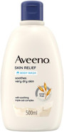 Aveeno Skin Relief Moisturising Body Wash (1x 500ml), Gentle Cleansing Wash with Soothing Triple Oat Complex, Soap-Free, Unscented for Sensitive and Very Dry Skin Aveeno Skin Relief Moisturising Body Wash (1x 500ml), Gentle Cleansing Wash with Soothing Triple Oat Complex, Soap-Free, Unscented for Sensitive and Very Dry Skin