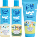 Childs Farm Bluey Regime Bundle | Bluey-Berry Bubble Bath (250ml), Hair & Body Wash (250ml) and Body Moisturiser (200ml) | Suitable for Newborns, Kids & Adults with Sensitive, Dry Skin