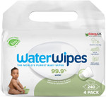 WaterWipes Textured Clean, Toddler & Baby Wipes, 240 Count (4 Packs), 99.9% Water Based Wipes, Unscented, For Sensitive Skin, Packaging May Vary WaterWipes Textured Clean, Toddler & Baby Wipes, 240 Count (4 Packs), 99.9% Water Based Wipes, Unscented, For Sensitive Skin, Packaging May Vary