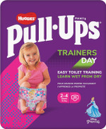 Huggies Pull-Ups, Trainers Day Nappy Pants for Girls - 2-4 Years, Size 5-6+ Pull Up Nappies (20 Training Pants) - Essential Pull-Ups for Easy Toilet Training - Learn Wet From Dry Huggies Pull-Ups, Trainers Day Nappy Pants for Girls - 2-4 Years, Size 5-6+ Pull Up Nappies (20 Training Pants) - Essential Pull-Ups for Easy Toilet Training - Learn Wet From Dry