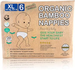 Beaming Baby Organic Bamboo Eco Nappies XL Size 6 (16+ kg + / 35+ lb) - 20 in Pack. Biodegradable, Hypoallergenic, No Nappy Rash, Recyclable Paper Packaging Beaming Baby Organic Bamboo Eco Nappies XL Size 6 (16+ kg + / 35+ lb) - 20 in Pack. Biodegradable, Hypoallergenic, No Nappy Rash, Recyclable Paper Packaging