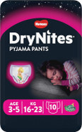 Huggies DryNites, Girls Night Time Pants - Sizes 3-5 Years (10 Pants) Monthly Pack - Ultra-Absorbent Pyjama Pants - Unbeatable Night Time Protection Huggies DryNites, Girls Night Time Pants - Sizes 3-5 Years (10 Pants) Monthly Pack - Ultra-Absorbent Pyjama Pants - Unbeatable Night Time Protection