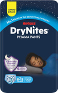 Huggies DryNites, Boys Night Time Pants - Sizes 3-4 Years (64 Pants) - Absorbent Pyjama Pants for All Night Comfort - Unbeatable Night Time Protection Huggies DryNites, Boys Night Time Pants - Sizes 3-4 Years (64 Pants) - Absorbent Pyjama Pants for All Night Comfort - Unbeatable Night Time Protection