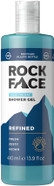 Rock Face Shower Gel - Refined All In One Body Wash for Men, 410ml, Sandalwood & Cedar Scent, Suitable for Hair and Body, Long Lasting Fragrance