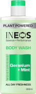 INEOS Skin Science - All Day Freshness With Provitamin B5 Body Wash Geranium + Mint - With SkinActiv Cooling Tech - Plant Powered 300ml