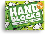 Hand Blocks: Lime & Sandalwood - Cold Processed Natural Soap Bars - Plastic, Palm, SLS, SLES & Paraben Free Hand Blocks: Lime & Sandalwood - Cold Processed Natural Soap Bars - Plastic, Palm, SLS, SLES & Paraben Free