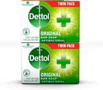 2 PCS PACK DETTOL SOAP ORIGINAL 100G BAR ANTI BACTERIAL SKIN CLEANSING BATH BODY PROTECT (2)