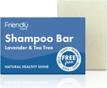 Friendly Soap Handmade Natural Lavender & Tea Tree Shampoo Bar - Antibacterial, Rich, Nourishing 95g Friendly Soap Handmade Natural Lavender & Tea Tree Shampoo Bar - Antibacterial, Rich, Nourishing 95g