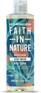 Faith In Nature Natural Blue Cedar Body Wash, Refreshing Shower Gel, Vegan and Cruelty Free, No SLS or Parabens, 400 ml
