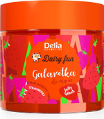 Delia Cosmetics - Dairy Fun - Strawberry Jelly for Body Wash - Cleans and Refreshes - Scented and Smooth Skin - Intense Sweet Strawberry Fragrance - Natural Extracts - 350 g Delia Cosmetics - Dairy Fun - Strawberry Jelly for Body Wash - Cleans and Refreshes - Scented and Smooth Skin - Intense Sweet Strawberry Fragrance - Natural Extracts - 350 g