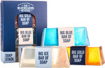 The Bluebeards Revenge Mens Soap Stack Gift Set, Mens Soap Bar For Hands and Body, Includes Big Blue, Cuban Gold And Classic Ice Soap The Bluebeards Revenge Mens Soap Stack Gift Set, Mens Soap Bar For Hands and Body, Includes Big Blue, Cuban Gold And Classic Ice Soap