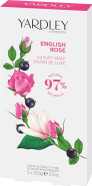 Yardley London English Rose Soap, Moisturising Solid Soap Bar for Women, Finely Milled Soap Bar with Notes of Citrus and Magnolia 3x100g Yardley London English Rose Soap, Moisturising Solid Soap Bar for Women, Finely Milled Soap Bar with Notes of Citrus and Magnolia 3x100g