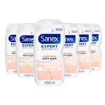 Sanex Expert Skin Health Soothing Bath Soak 450ml 6 Pack -bath soak men and women -bath foam -advanced prebiotic formula -comforts sensitive skin -supports good skin bacteria -dermatologically tested Sanex Expert Skin Health Soothing Bath Soak 450ml 6 Pack -bath soak men and women -bath foam -advanced prebiotic formula -comforts sensitive skin -supports good skin bacteria -dermatologically tested