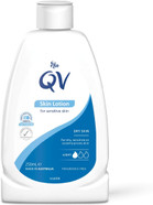 QV Lotion (250ml) Lightweight Hydrating Moisturiser for Dry, Sensitive Skin, Emollient Body Lotion, Fragrance Free, Noncomedogenic Body Cream, Soothing Skin Care for Eczema, Psoriasis, Dermatitis