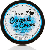 I Love Coconut & Cream Body Butter, Made With 87% Naturally Derived Ingredients Including Shea Butter & Coconut Oil For Soft & Hydrated Skin, Contains Natural Fruit Extracts, 200ml I Love Coconut & Cream Body Butter, Made With 87% Naturally Derived Ingredients Including Shea Butter & Coconut Oil For Soft & Hydrated Skin, Contains Natural Fruit Extracts, 200ml