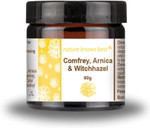 Nature Knows Best Comfrey, Arnica, Witch Hazel and Vitamin E Balm (Pack of 2) | 2 x 60g of Premium Muscle Balm with Comfrey, Arnica, Witch Hazel and Vitamin E Nature Knows Best Comfrey, Arnica, Witch Hazel and Vitamin E Balm (Pack of 2) | 2 x 60g of Premium Muscle Balm with Comfrey, Arnica, Witch Hazel and Vitamin E