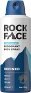 Rock Face Men's Body Spray - Refined Fragrance Body Spray Deodorant for Men, 200ml, Sandalwood & Cedar Scent, Long Lasting