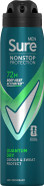 Sure Men Nonstop Protection Quantum Dry Anti-Perspirant Aerosol Men's Deodorant Spray with Body Heat Activated technology and a citrusy & woody scent for 72 hour odour and sweat protection 250 ml Sure Men Nonstop Protection Quantum Dry Anti-Perspirant Aerosol Men's Deodorant Spray with Body Heat Activated technology and a citrusy & woody scent for 72 hour odour and sweat protection 250 ml