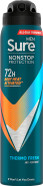Sure Thermo Fresh Nonstop Protection Antiperspirant Deodorant with Body Heat Activated technology Aerosol Spray for 72-hour sweat and odour protection 250 ml Sure Thermo Fresh Nonstop Protection Antiperspirant Deodorant with Body Heat Activated technology Aerosol Spray for 72-hour sweat and odour protection 250 ml