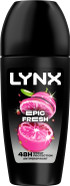 Lynx Epic Fresh Anti-Perspirant Roll On Men's Deodorant with a grapefruit & tropical pineapple scent and 2x faster* drying for 48 hours of sweat protection 6x 50 ml Lynx Epic Fresh Anti-Perspirant Roll On Men's Deodorant with a grapefruit & tropical pineapple scent and 2x faster* drying for 48 hours of sweat protection 6x 50 ml