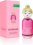 Benetton - Sisterland Pink Raspberry, Eau de Toilette for Women - Long Lasting - Fresh, Young and Modern Fragance - Floral, Neroli and Musk Notes - Ideal for Day Wear - 80 ml